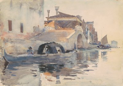 Canal Scene, Ponte Panada, Fondamenta Nuove, Venice, c.1880-82 by John Singer Sargent